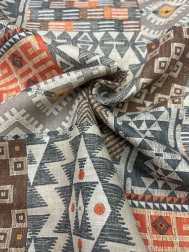 Printed Polyester Pashmina Fabric, Color : Multi Color, Technics : Machine Made, Width : 20-30 Inches