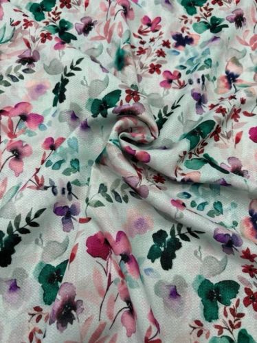 Printed Polyester Popcorn Sparkle Fabric, Color : Multi Color, Technics : Machine Made, Width : 20-30 Inches