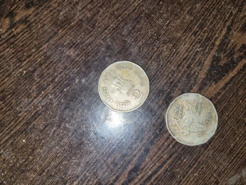 Polished Brass RBI Rs 2 Old Coin 0-5cm, Packaging Type : Bronze