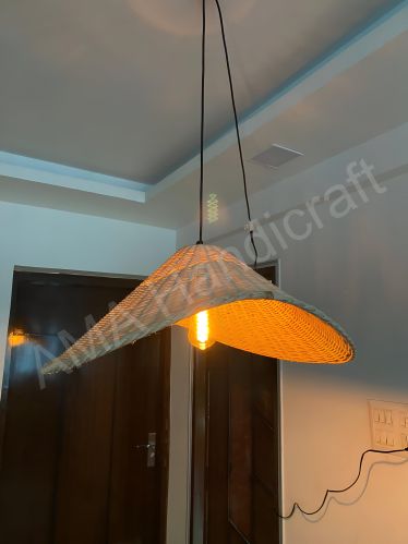 Plain Non Polished Fluorescent Bamboo Pendant Lamp, Color : Natural