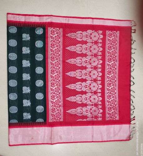 Gadwal Cotton Sarees, Work : Jacquard, Packaging Type : Multicolor