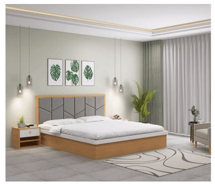 Plywood Polished Double Bed King Size, Queen Size for Hotel, Hospitals, Bedroom