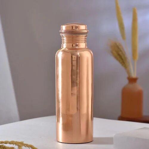 Matt Finish Copper Water Bottle, Packaging Type : Paper Box