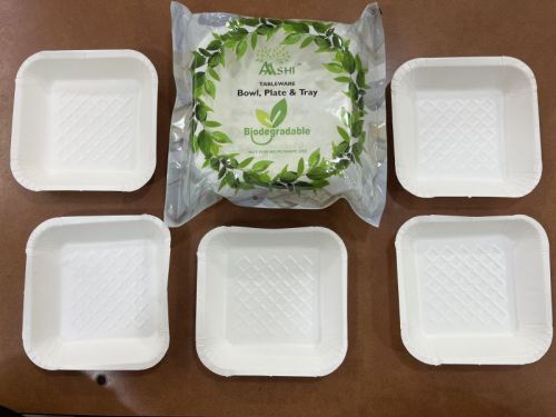 Polished Paper Plates 6x6 Square, Packaging Type : White