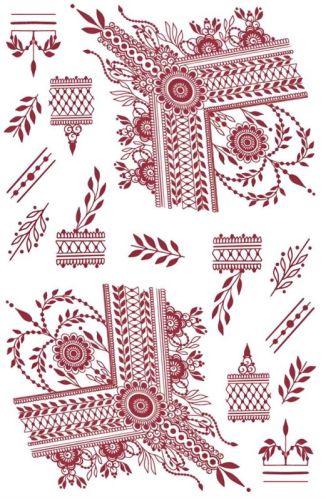 Temporary Embossy Henna Body Tattoos For Parlour Use