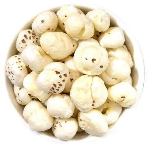 Organic Phool Makhana, Color : White, Packaging Type : Plastic Packet, Packaging Size : 100gm, 250gm