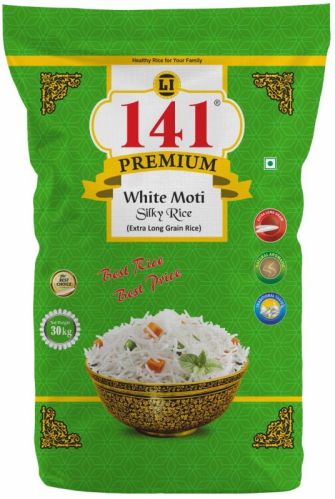 Organic 141 White Moti Silky Rice for Making Papad, Cooking