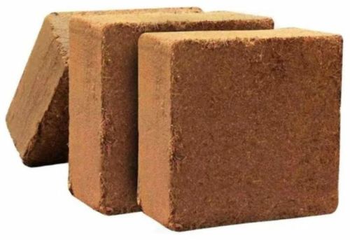 Square Cocopeat Block, Color : Brown