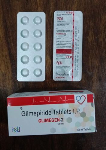 Glimegen-2 Tablets, Composition : Glimepiride, Prescription/non Prescription : Prescription, Packaging Type : Strips