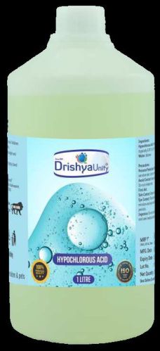 Drishyunity 1 Litre Liquid Hypochlorous Acid 100%, Packaging Type : Plastic Bottle For Cleaning Use
