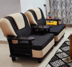 Designer Sofa, Color : Black, Frame Material : Wooden, Filling Material : Fiber