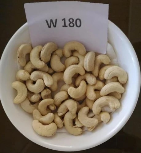 W180 Cashew Nuts, Color : White