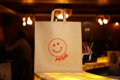 Printed jute bag, Shape : Rectangular