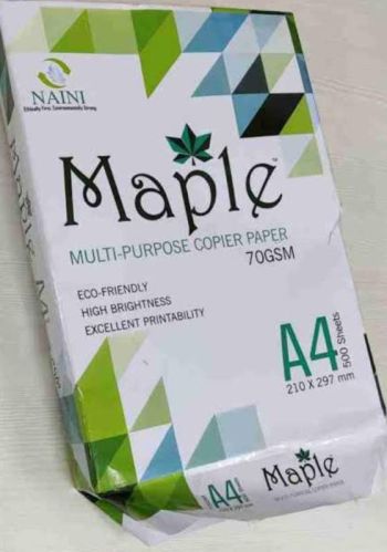 Maple a4 Size 70 GSM Paper 210x297 Mm, Packaging Type : White