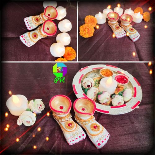 Terracotta Devi Charan Paduka, Brand Name : THE ART Handicrafts