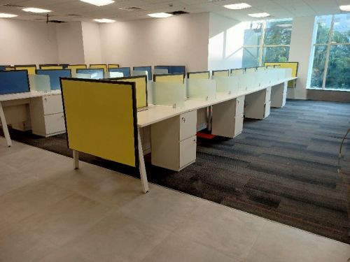 Polished Wood Inear Workstation, Shape : Rectangular for Office