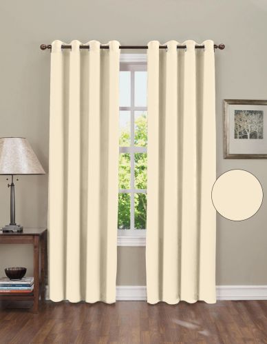 Polyester Plain Blackout Cream Curtain Window 5 Ft, Door 7 Ft, Long Door 9 Ft, Width : 20-25 Inches