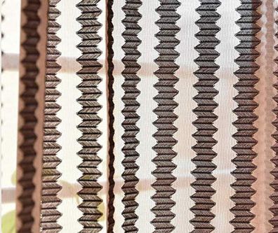 Brown Net Tissue Sheer Curtain