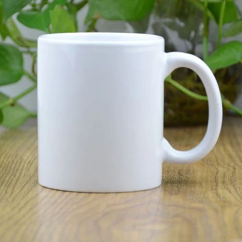 Plain Ceramic Polished White Sublimation Mug Medium, 120 Ml