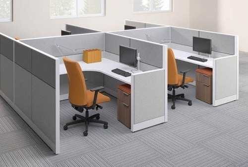 Polished Modular Workstation, Shape : Rectangular for Office