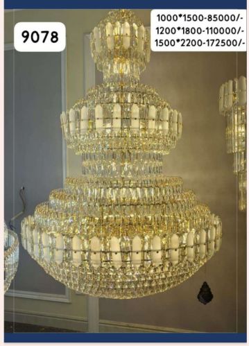 Modern Non Polished Glass Decorative Crystal Chandelier