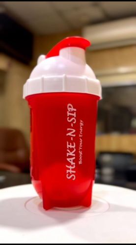 Shake-n-sip Plastic Gym Shaker Bottle, Color : Red, Plastic Type : Bpa Free