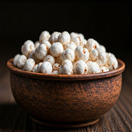 Zolence International Makhana, Color : White, Packaging Type : Plastic Packet, Taste : Salty