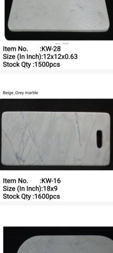 Polished marble chopping board