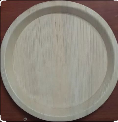 Polished Biodegradable areca plates, Shape : Round
