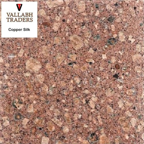 Polished Copper Silk Granite Slab, Shape : Rectangular For Flooring, Countertop
