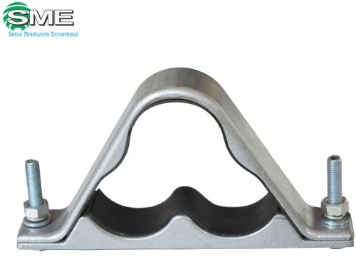 Sme Aluminum Alloy Trefoil Cable Cleats, Color : Silver Epoxy Gloss Coated For Industrial