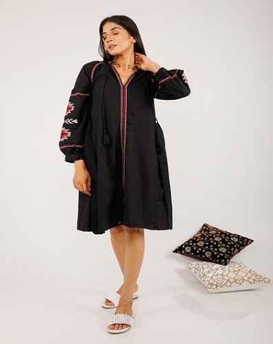 Plain Albi Dress, Sleeve Style : Long, Packaging Type : Black