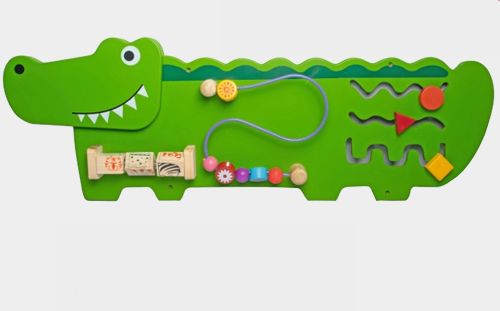 Plastic TE-80 Crocodile Wall Toy, Color : Green for Kids Play