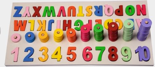 TE-78 Wooden Alphabets Shapes for Learning