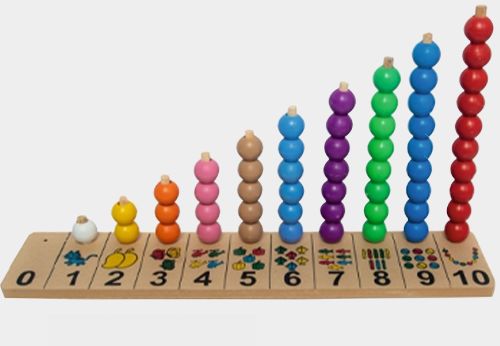 Paint Coated TE-97 Wooden Math Counting Abacus, Color : Multicolor