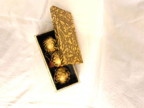 Paper Mache Box, Color : Cream