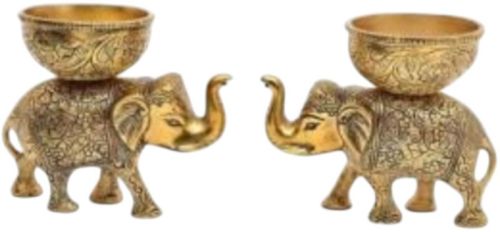 Alluminium Elephant With Bowl 5.5 Inchs For Gits Items Home Decor