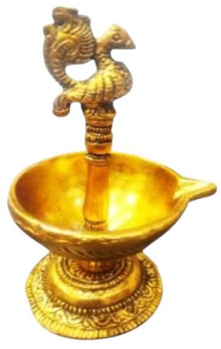 Sep Polished Aluminum Peacock Handle Deepak, Color : Golden For Home Decor