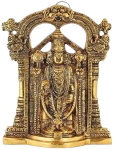 Aluminium Tirupati Balaji Statue, Color : Golden For Worship, Temple