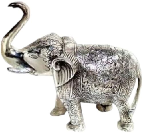 Aluminium Elephant Statue 12 Inch Antique