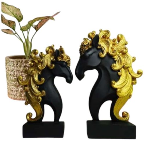 Sep Polished Polyresin Horse On Base Statue, Color : Multicolor Antique For Gifting, Home