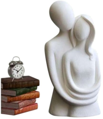 Polished Polyresin Love Couple Statue, Color : Multicolor For Home, Shop, Gift