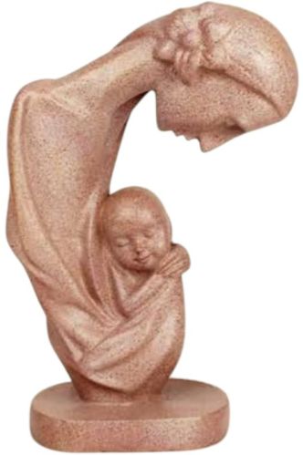 Polished Polyresin Sep Maa Baccha Statues 10.5 Inch For Home, Shop