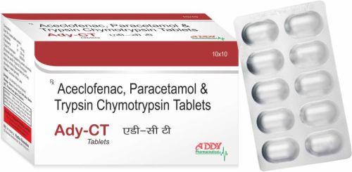 Aceclofenac Paracetamol Trypsin Chymotrypsin Tablet, Form : Tablets.