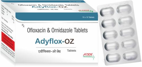 Ofloxacin Ornidazole 500 Mg Tablets, Brand Name : ADYFLOX-OZ