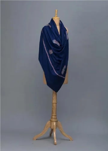 Sku AS00681311 Full Embroidery Pashmina Shawl 100x200 Cm, Gender : Female, Technics : Handloom