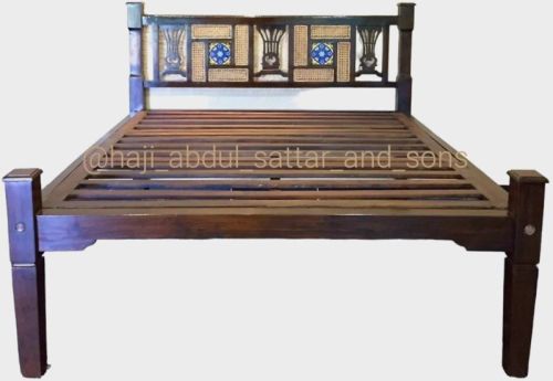 Polished Teakwood Bed, Color : Brown For Home Use, Hotel Use