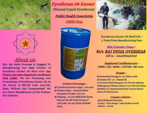 Pyrethrum Extract 2%, Packaging Type : 25 Liters, Form : Liquid