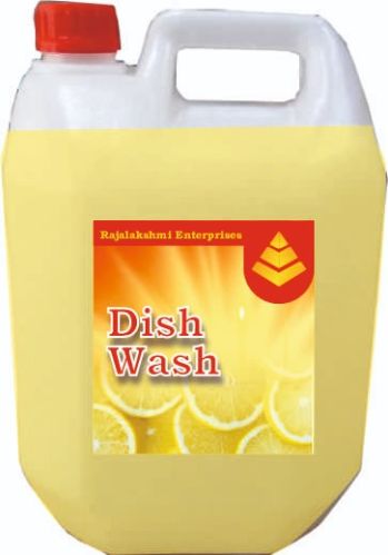 Rajalakshmi Enterprises Liquid Dish Wash, Color : Yellow, Packaging Type : Plastic Can