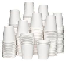 Plain Disposable White Paper Cups, Capacity : 40 Ml -300 Ml